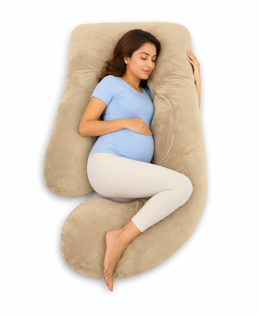 MoltyMom Maternity Support Pillow - Full Body Maternity Comfort Cushion