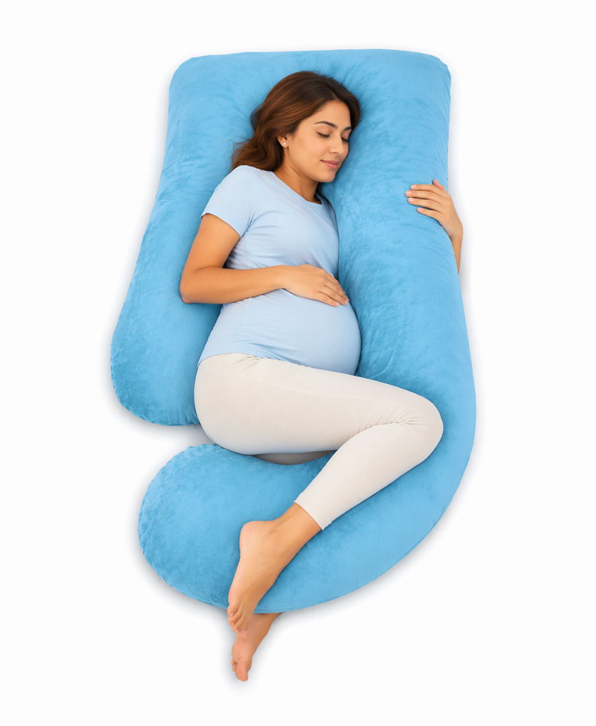 MoltyMom Maternity Support Pillow - Full Body Maternity Comfort Cushion