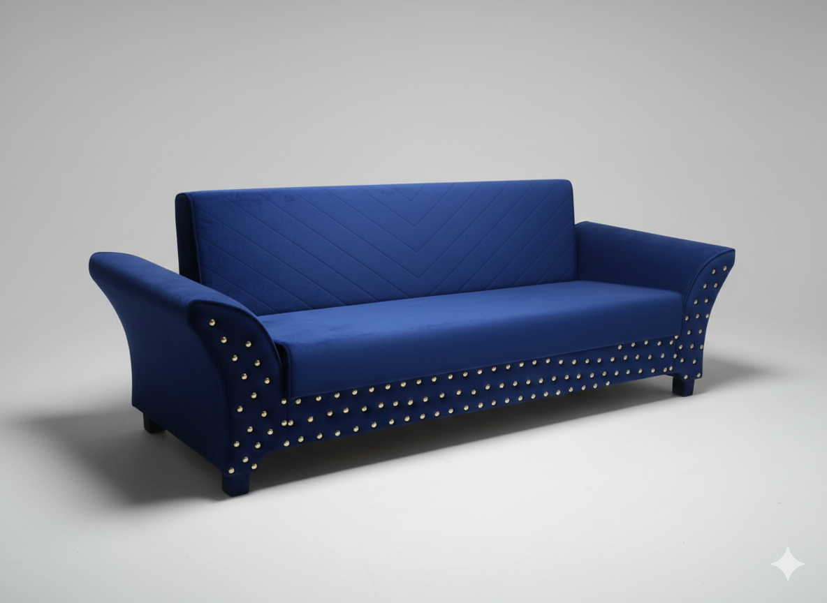 Midnight Stud Sofa Beds made with Molty Foam