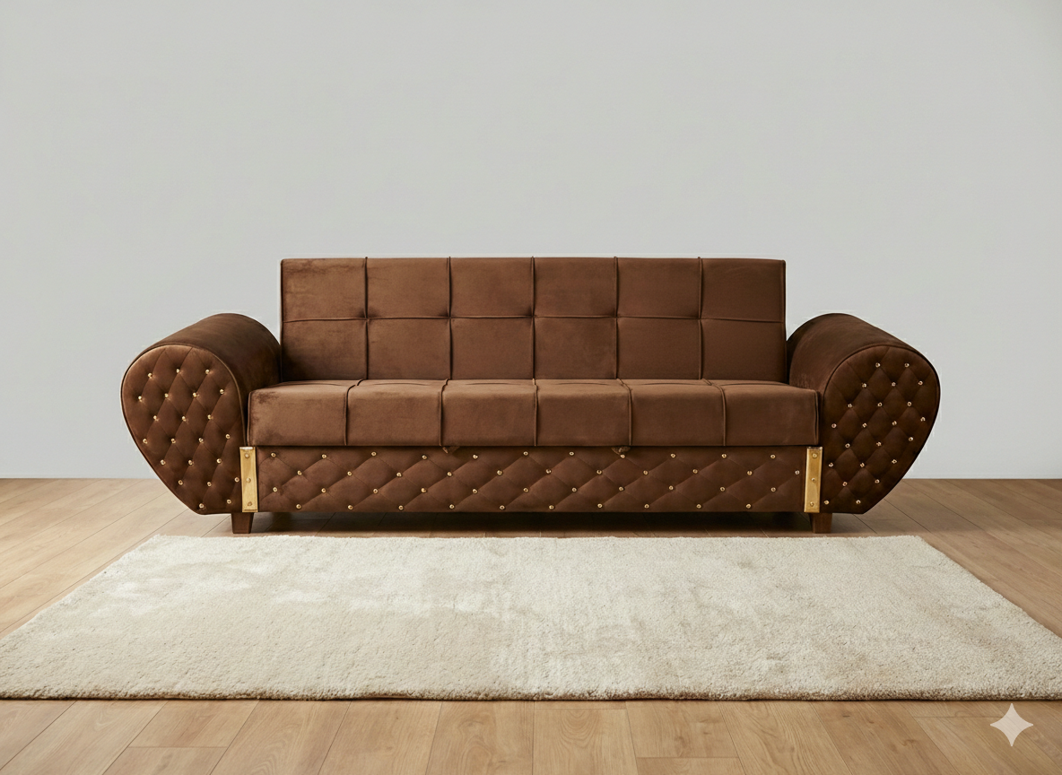 Cocoa Diamond Sofa Bed made with Molty Foam