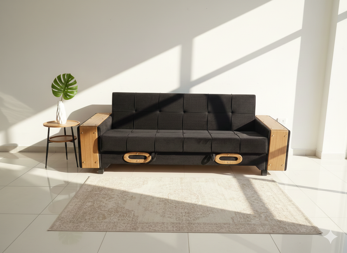 The Titan Block Sofa Bed made with Molty Foam