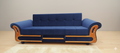 The Navy Grace Sofa Bed made with Molty Foam