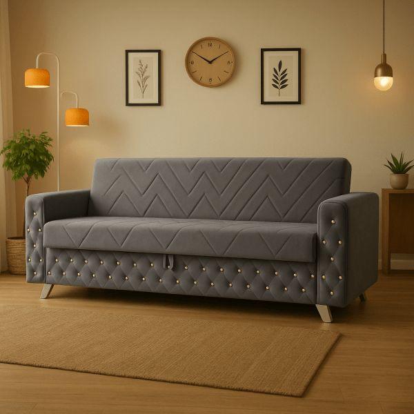 Pearl Stud Sofa Bed made with Molty Foam